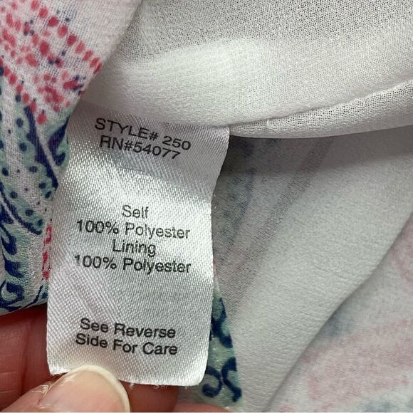 Cabi Sleeveless Top Women's Small Multicolor Mosaic Print Lightweight Lined - Picture 9 of 13